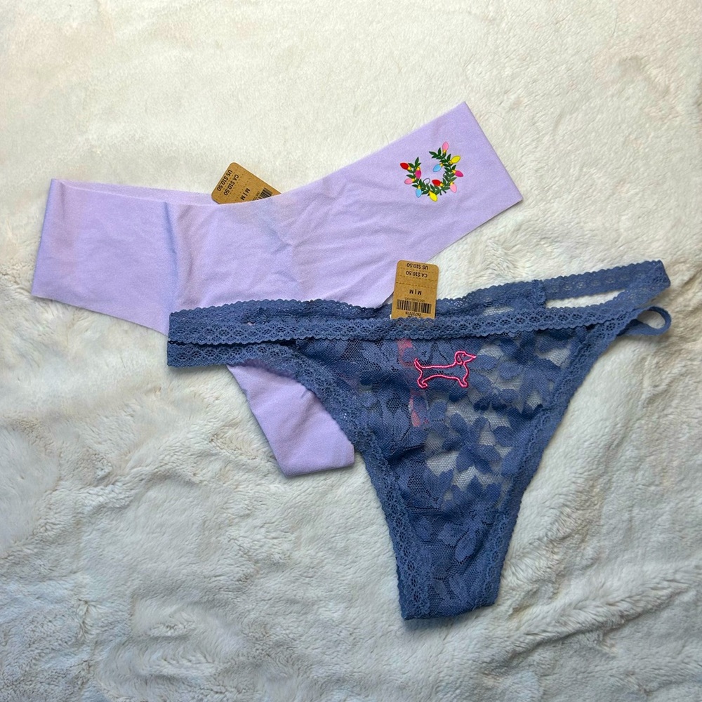 BUNDLE NWT Victoria’s Secret PINK Thongs Size M